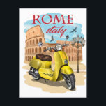 Carte Postale Rome Italie Colisée Voyage Art Vintage ville<br><div class="desc">vintage,  rétro,  voyage,  moderne,  aquarelle,  classique,  Rome,  Italie Colisée,  italien,  colisée, </div>