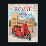 Carte Postale Rome Italie Colisée Voyage Art Vintage ville<br><div class="desc">vintage,  rétro,  voyage,  moderne,  aquarelle,  classique,  Rome,  Italie Colisée,  italien,  colisée, </div>