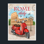 Carte Postale Rome Italie Colisée Voyage Art Vintage ville<br><div class="desc">vintage,  rétro,  voyage,  moderne,  aquarelle,  classique,  Rome,  Italie Colisée,  italien,  colisée, </div>