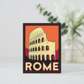 Carte Postale rome italie coliseum europe vintage voyage rétro (Debout devant)