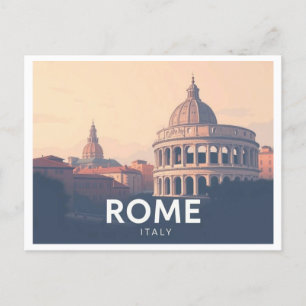 Carte Postale Rome Italie Pastel Voyage Design