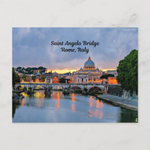 Carte Postale Rome, Italie - Pont Saint-Angelo,