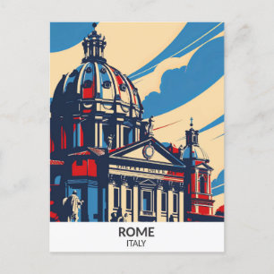 Carte Postale Rome Italie Retro Artwork Travel