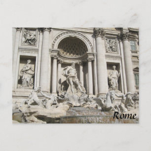 carte postale Rome Italie Trevi Fontaine