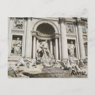 carte postale Rome Italie Trevi Fontaine