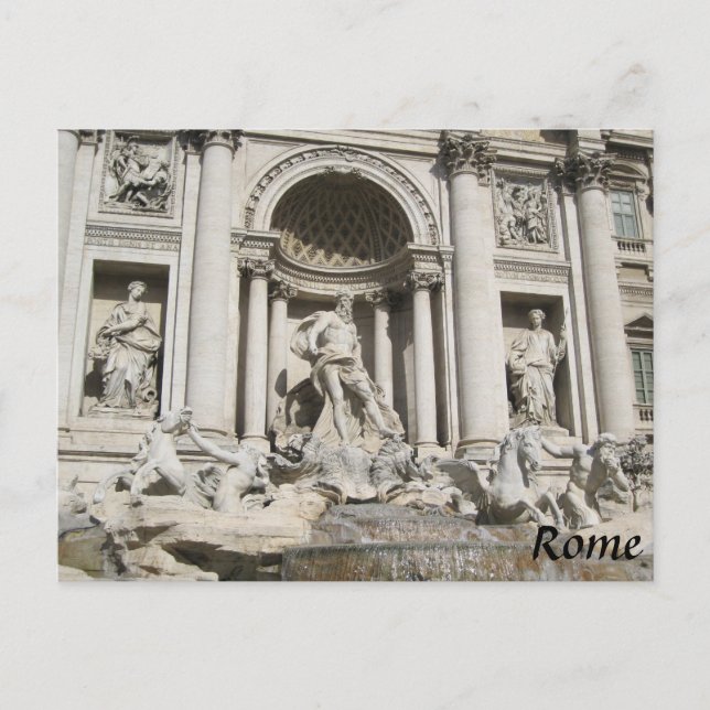 carte postale Rome Italie Trevi Fontaine (Devant)