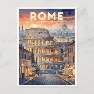 Carte Postale Rome Italie Vintage