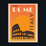Carte Postale Rome Italie Vintage Italie Colisée Voyage<br><div class="desc">N'importe qui aimerait recevoir cette carte postale vintage de voyage italienne avec une illustration rétro du Colisée à Rome,  Italie!</div>