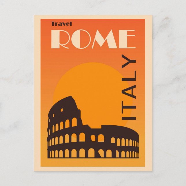 Carte Postale Rome Italie Vintage Italie Colisée Voyage (Devant)
