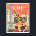 Carte Postale Rome Italie voyage vintage<br><div class="desc">Rome Italie vintage Voyage Carte postale</div>