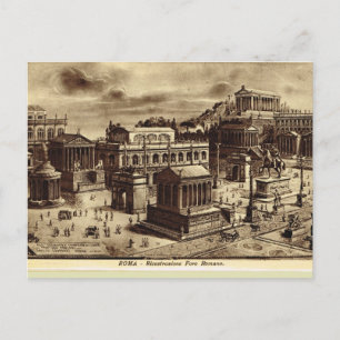 Carte Postale Rome, l'impression de roman forum
