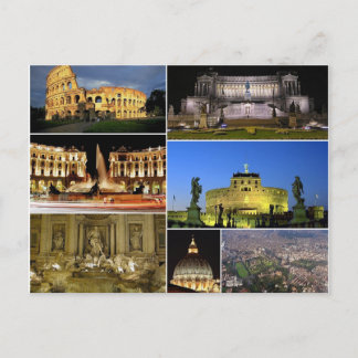 Carte postale Rome Monuments, Italie