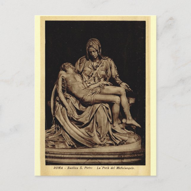 Carte Postale Rome, Pieta, par Michel-Ange (Devant)