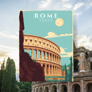 Carte Postale Rome Vintage Italie Voyage Colisée