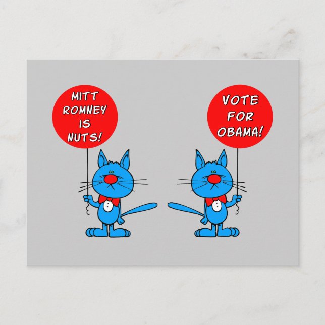 Carte Postale Romney est fou de voter pour Obama (Devant)