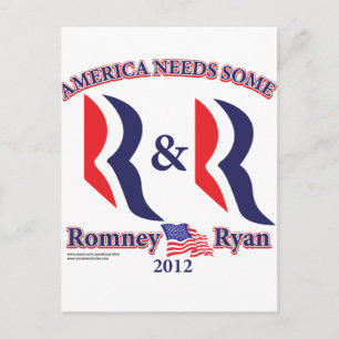 Carte Postale Romney et Ryan