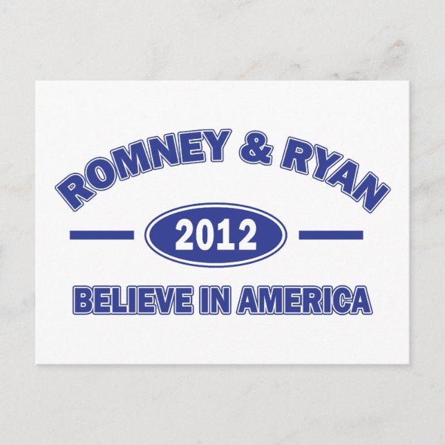 Carte Postale Romney Et Ryan 2012 (Devant)
