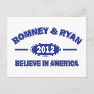 Carte Postale Romney et Ryan Believe