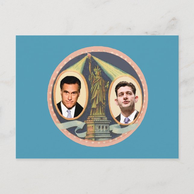 Carte Postale Romney Ryan Retro (Devant)