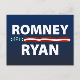 Carte Postale Romney Ryan Stars et Stripes
