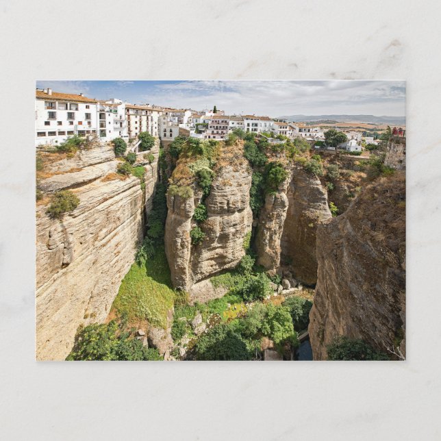Carte Postale Ronda. Canyon. Ville. Les gens. (Devant)