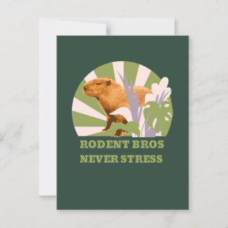 Carte Postale Rongeurs Frères Ne Stressez Jamais Capybara