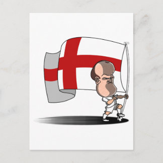 Carte Postale Rooney avec drapeau de l'ANGLETERRE