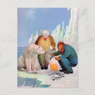 Carte Postale Roosevelt Bears Go Fishing In Alaska