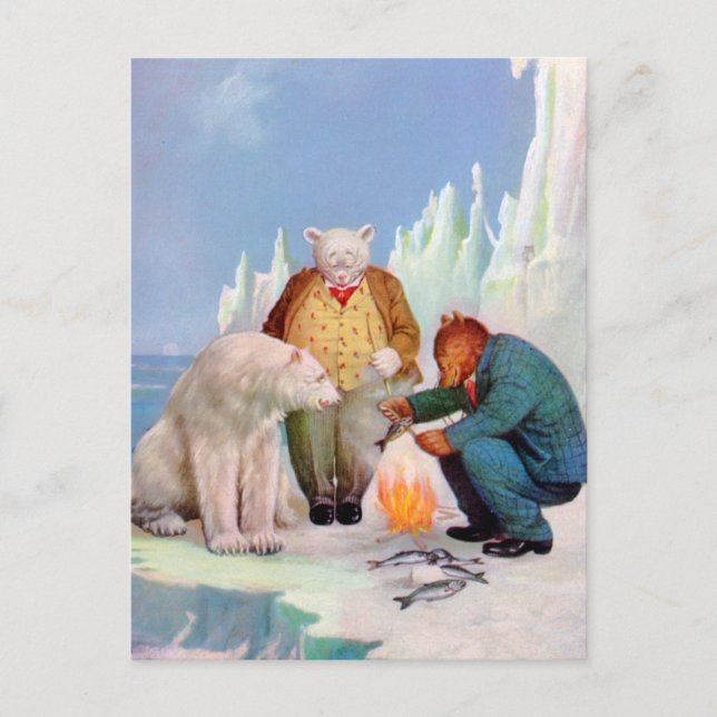Carte Postale Roosevelt Bears Go Fishing In Alaska (Devant)