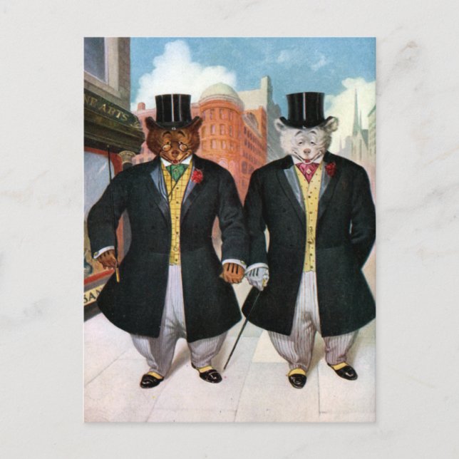 Carte Postale Roosevelt Ours Sur La Ville De New York (Devant)