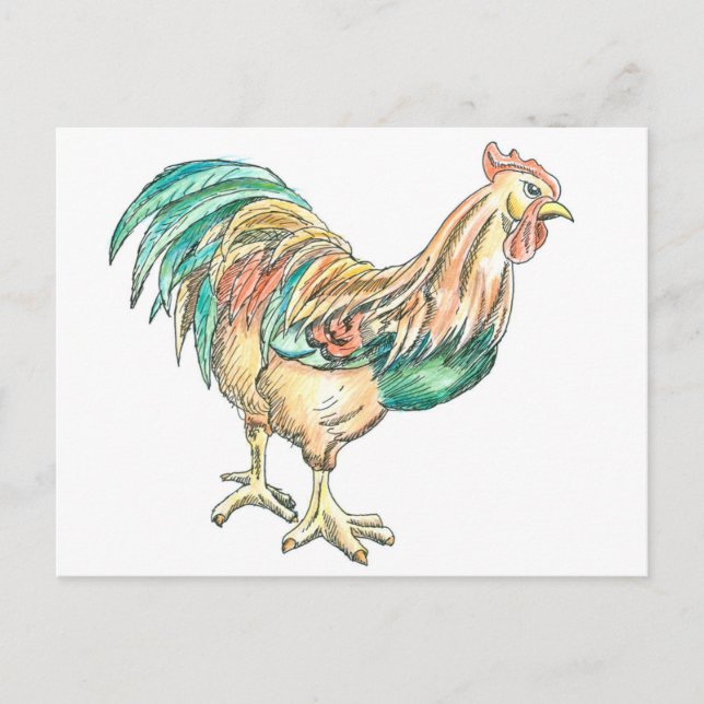Carte Postale Rooster Art (Devant)