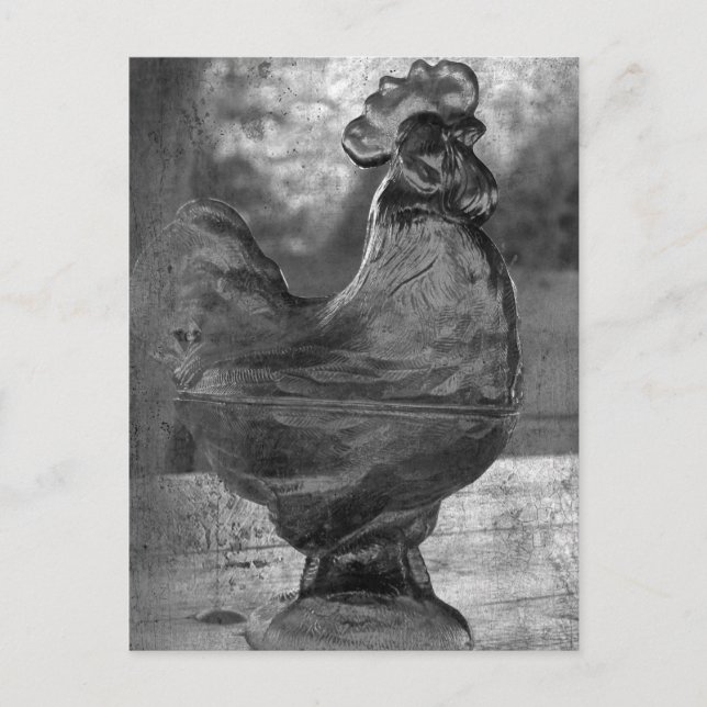 Carte Postale Rooster en verre (Devant)