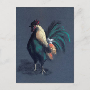 Carte Postale Rooster Pastel