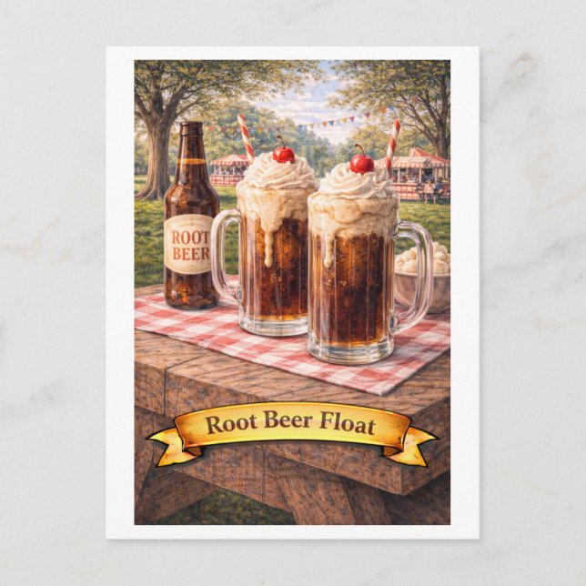 Carte Postale Root Beer Float (American Food Series) (Devant)