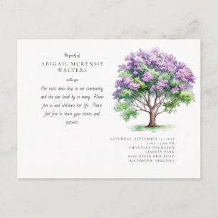 Carte Postale Roots profonds Arbre rose Célébration de la vie