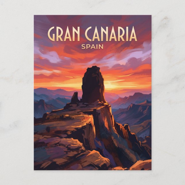 Carte Postale Roque Nublo Espagne (Devant)