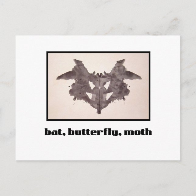 Carte Postale Rorschach Inkblot 1 (Devant)