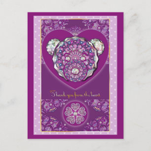 Carte Postale Rosace bleu ou rouge pour bébé&enfant