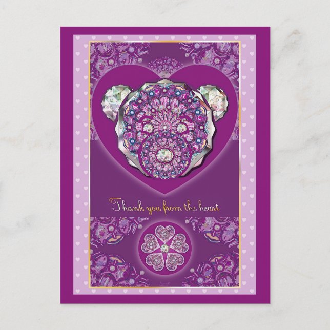 Carte Postale Rosace bleu ou rouge pour bébé&enfant (Devant)