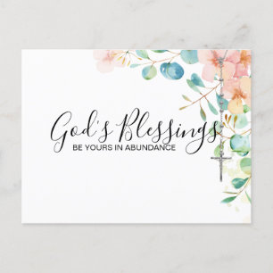 Carte Postale Rosaire catholique Eucalyptus Religieux Pêche Flor