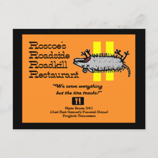 Carte Postale Roscoe's Roadside Roadkill