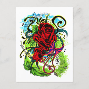 Carte Postale Rose