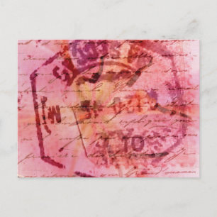 Carte Postale rose
