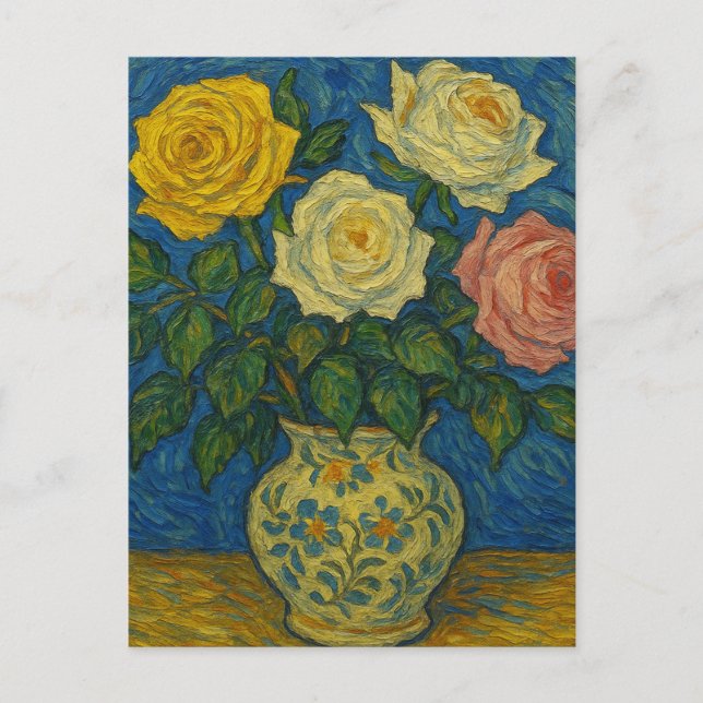 Carte postale rose (Devant)