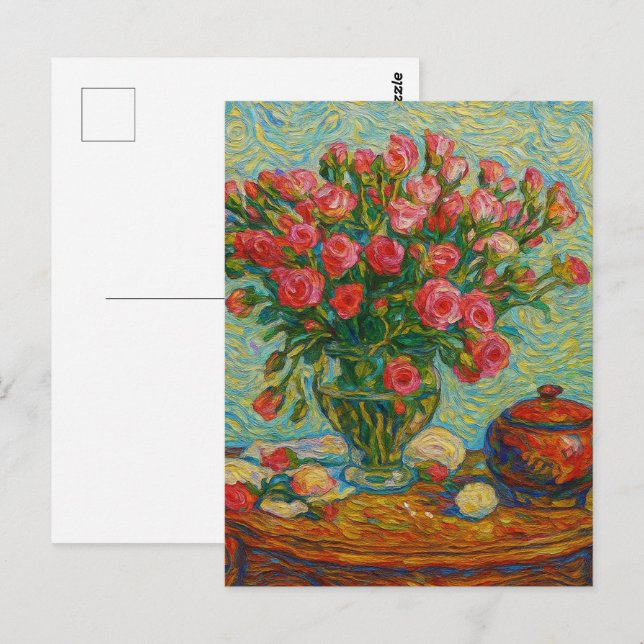 Carte postale rose (Devant / Derrière)