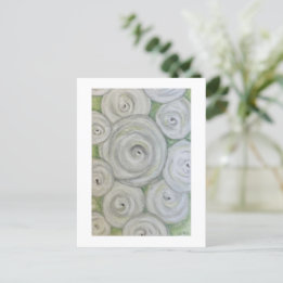 Carte Postale Rose à main unique. OEuvre originale