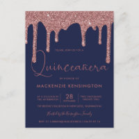 Rose bleu marine Parties scintillant or décharges