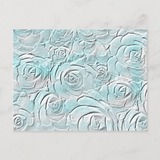 Carte Postale Rose bleu pastel