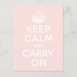 Carte Postale Rose Brumeuse Gardez votre Calme et Continuez
