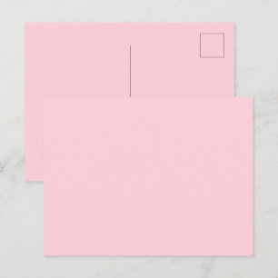 Carte Postale Rose Bubble-gum Joli et Délicieux Couleur Unie